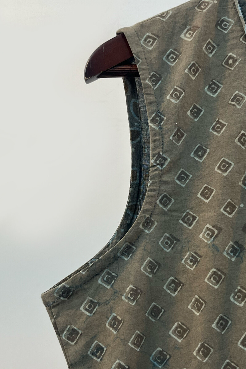 FG Specials: 1 Of 1 - Grey Hand Block-Printed Cotton Kurta