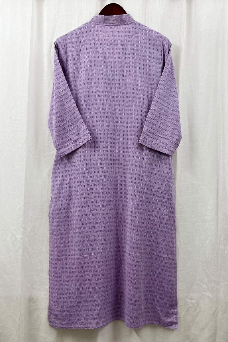 Light Purple Handcrafted Straight Handloom Cotton Kurta