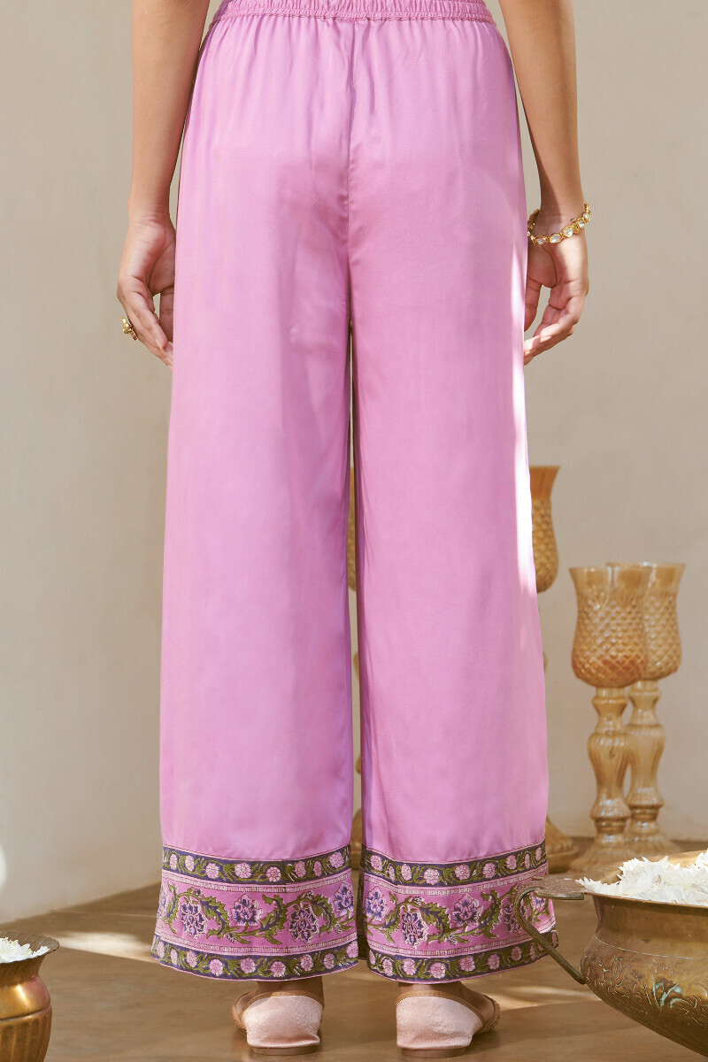 Purple Handcrafted Satin Farsi