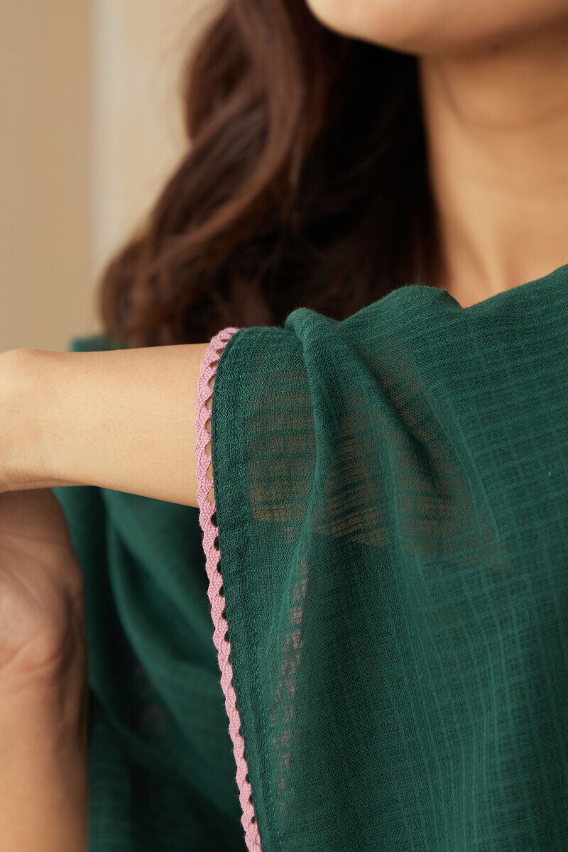 Green Handcrafted Kota Dupatta