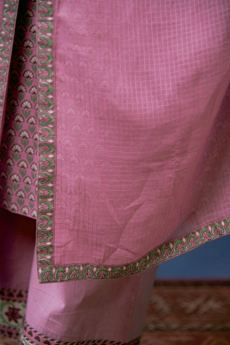 Pink Handcrafted Kota Dupatta