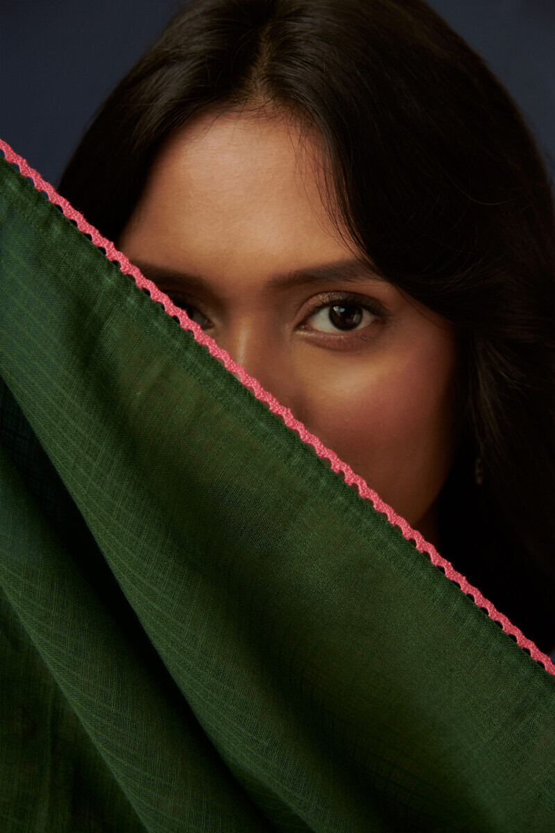 Green Handcrafted Kota Dupatta
