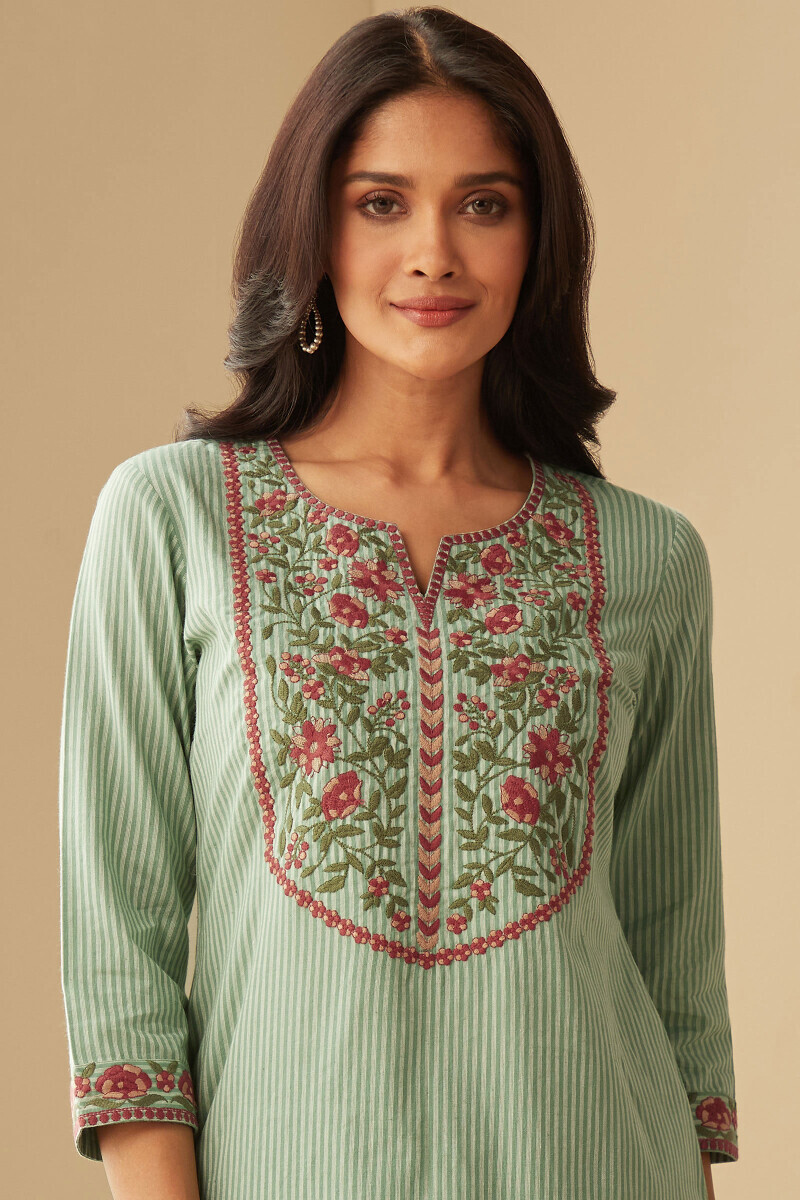 Handcrafted Cotton Straight Kurta