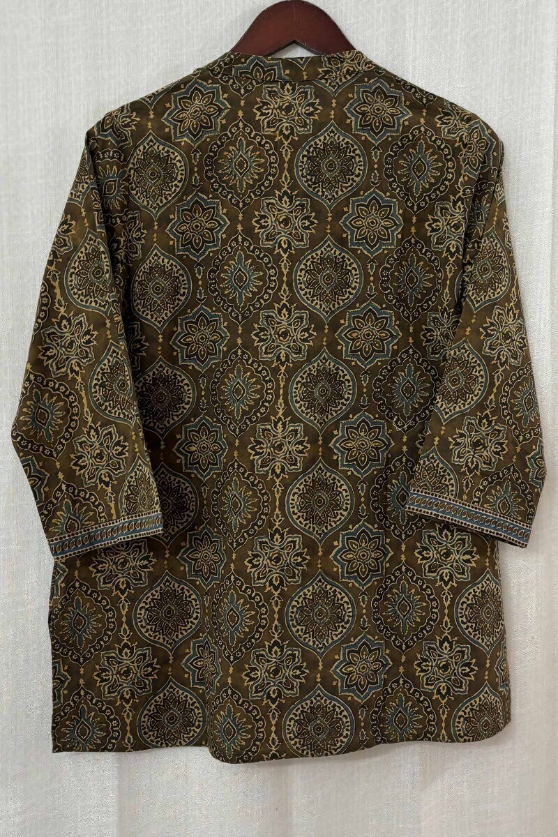 Ajrak Hand Block-Printed Cotton Top