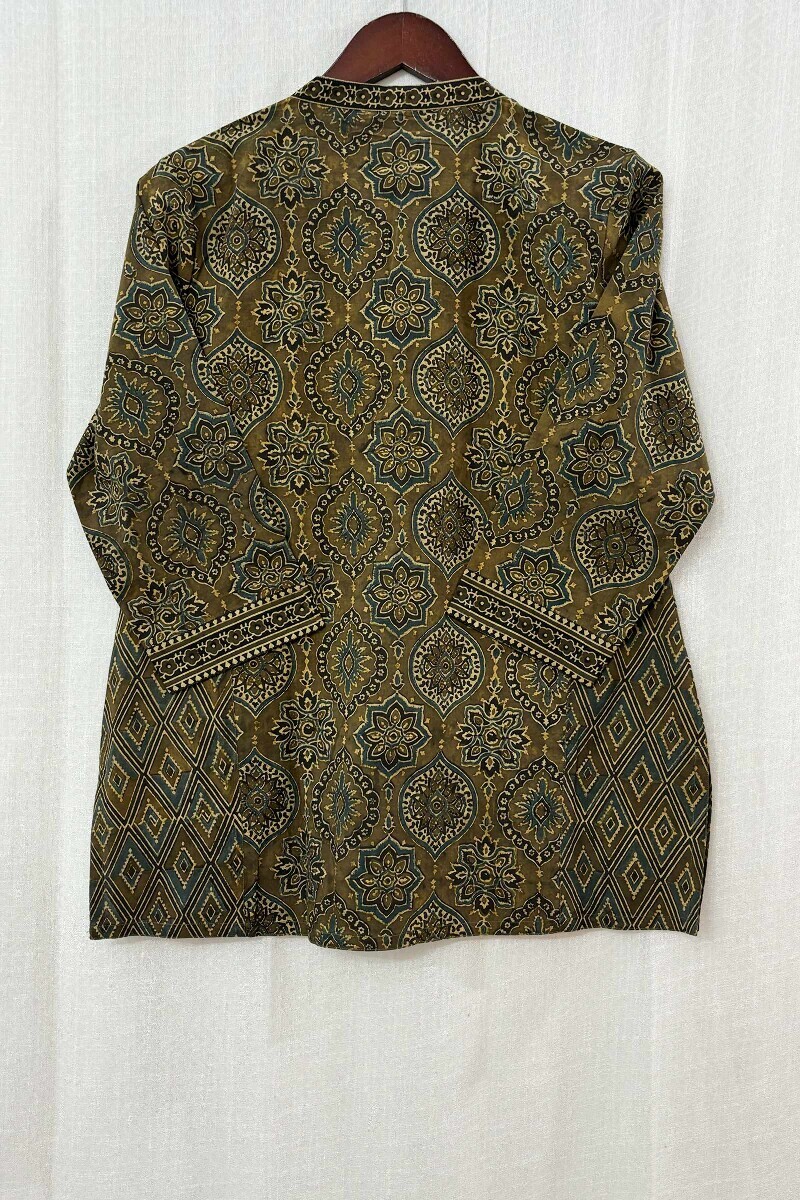 Ajrak Hand Block-Printed Cotton Top