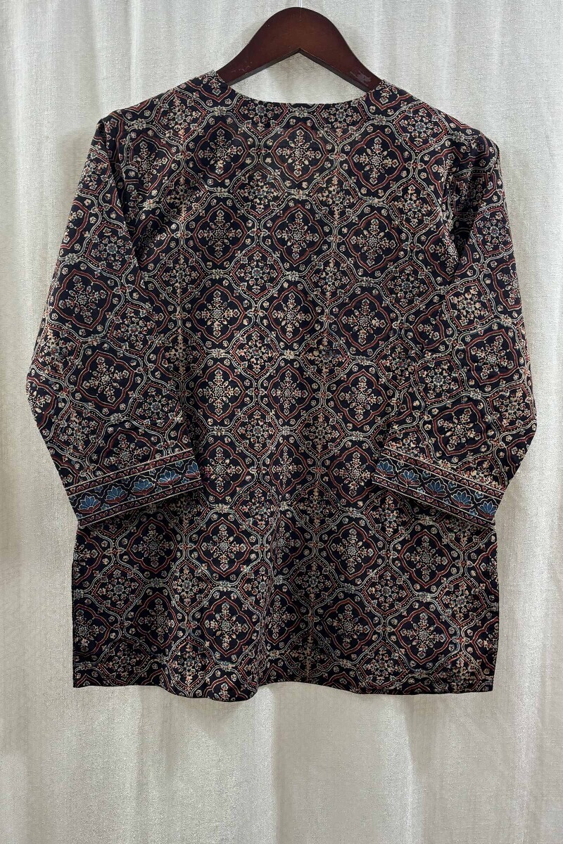 Black Hand Block-Printed for Women, Tops