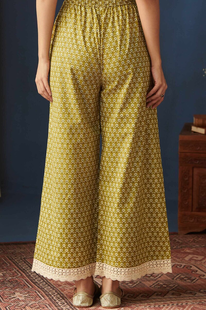 Green Hand Printed Cotton Farsi