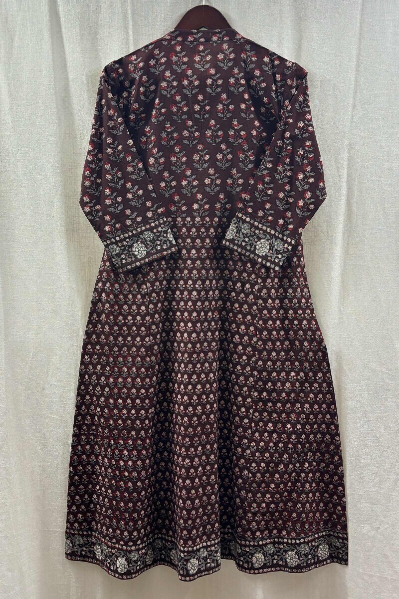 Bagru Hand Block-Printed Straight Cotton Kurta