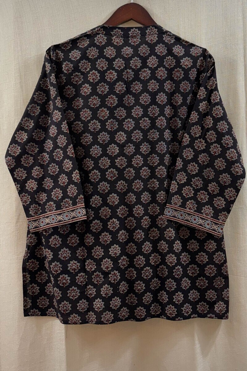 Ajrak Hand Block-Printed Cotton Top