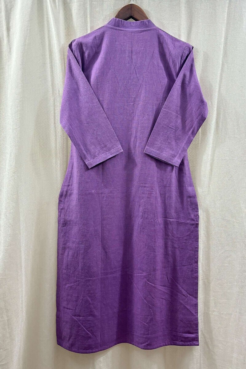 Purple Handcrafted Straight Kurta