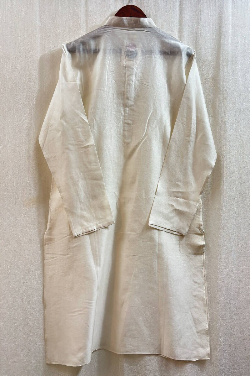 White Handcrafted Chanderi Kurta