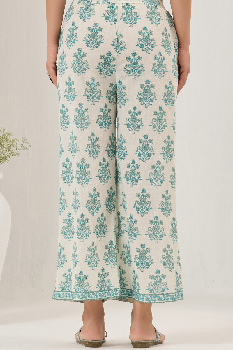 White Hand Block Printed Ram Buta Farsi