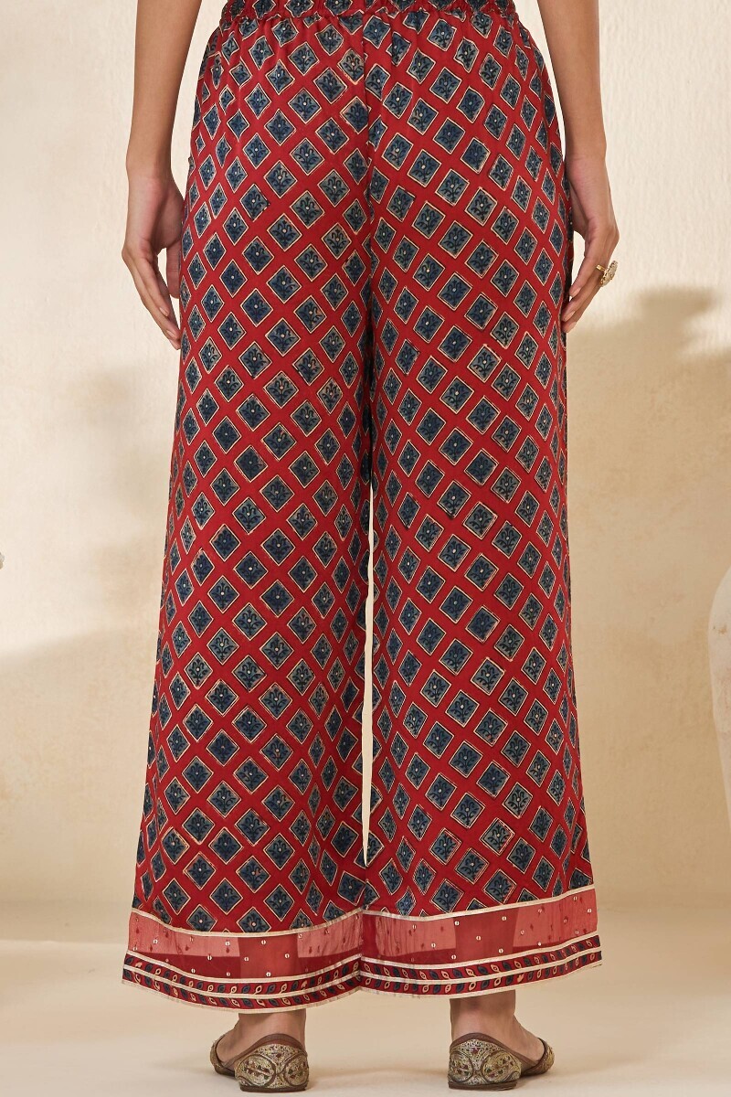 Ajrakh Hand Block-Printed Modal Farsi
