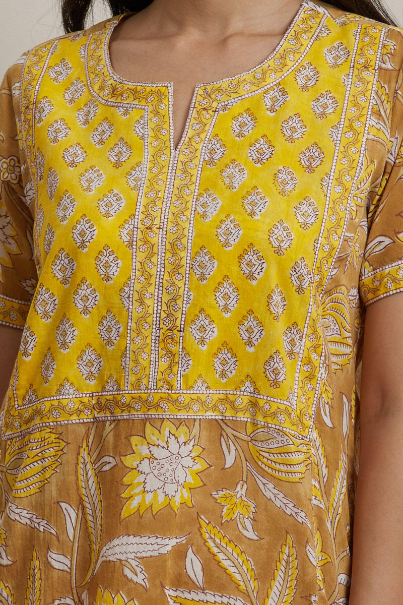 Sanganeri Block Printed Cotton Kaftan