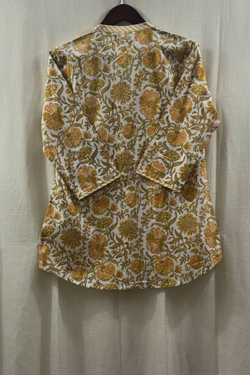 White Hand Screen-Printed Loungewear Set