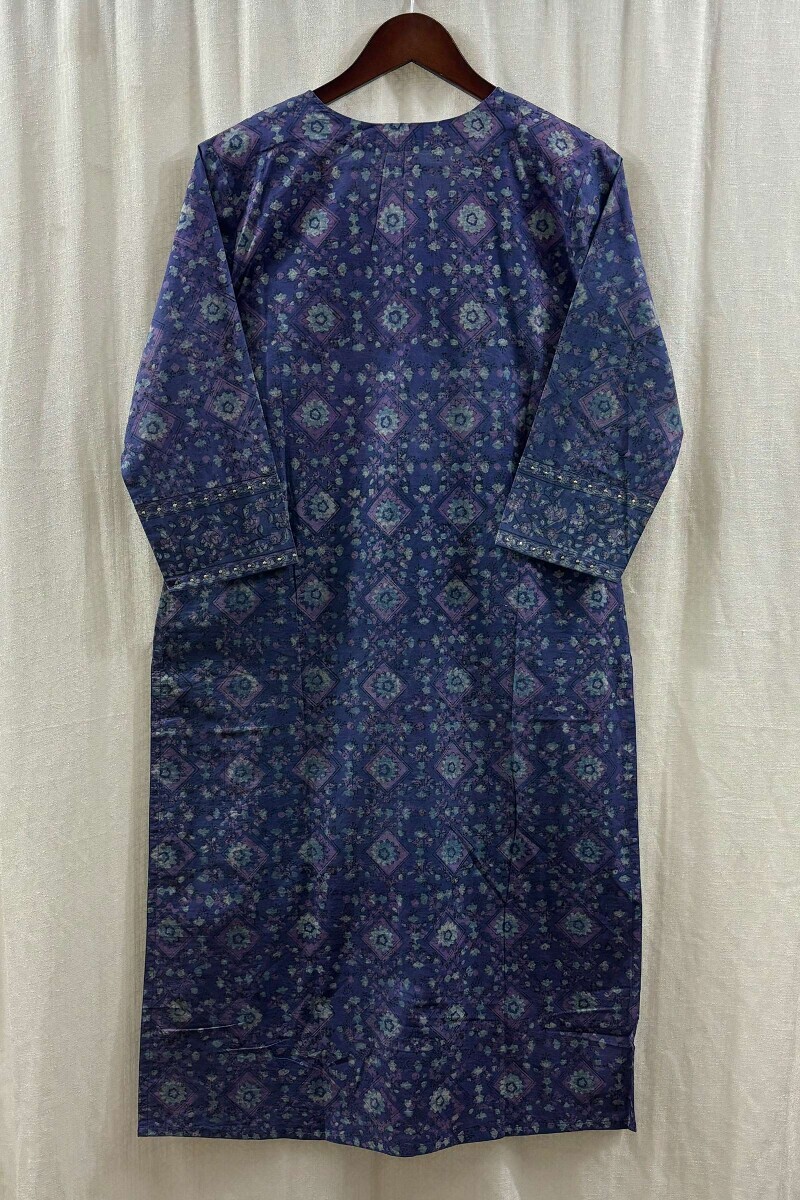 Blue Hand Block-Printed Kurta