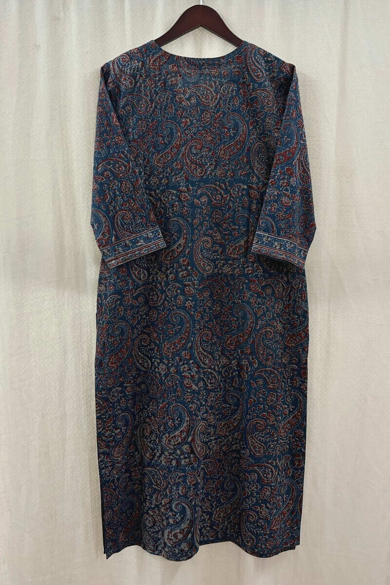 Blue Hand Block-Printed Kurta