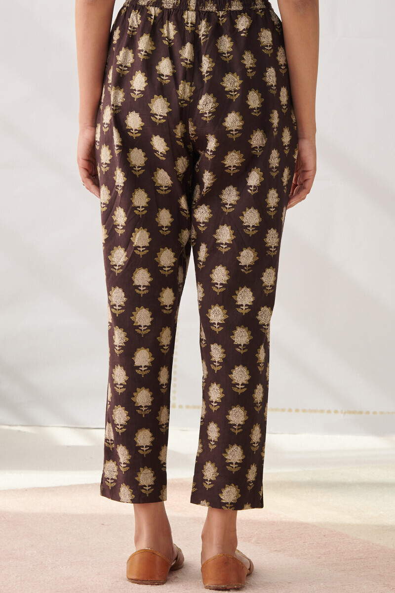 Bagru Hand Block-Printed Cotton Narrow Pants