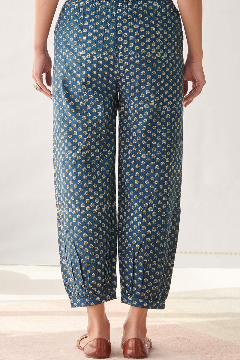 Bagru Hand Block-Printed Cotton Izhaar Pants