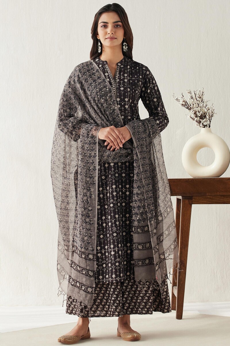 Bagru Hand Block Printed Straight Cotton Kurta