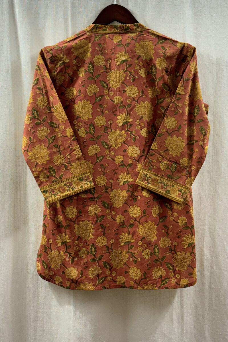 Pink Block-Printed Loungewear Set