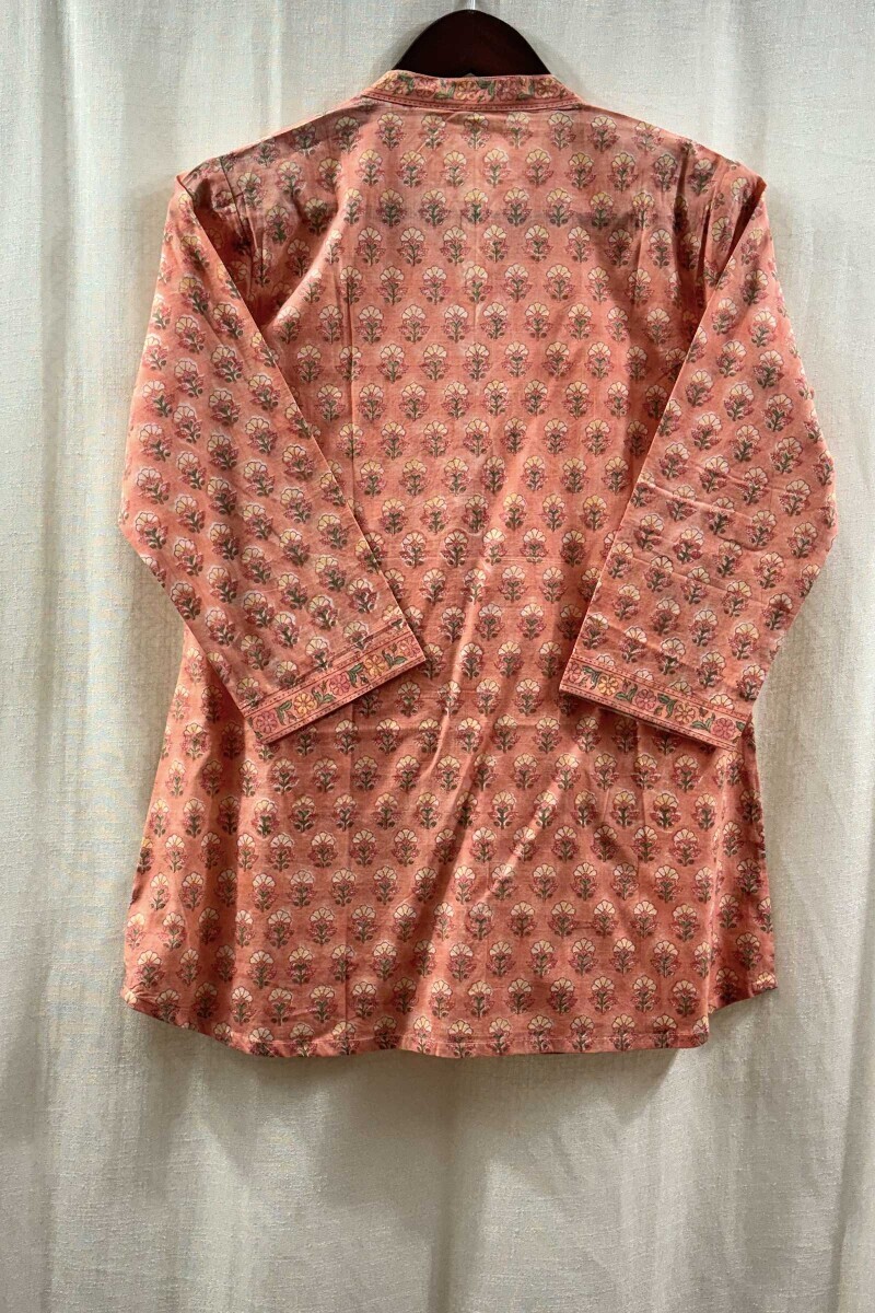 Peach Hand Block-Printed Loungewear Set