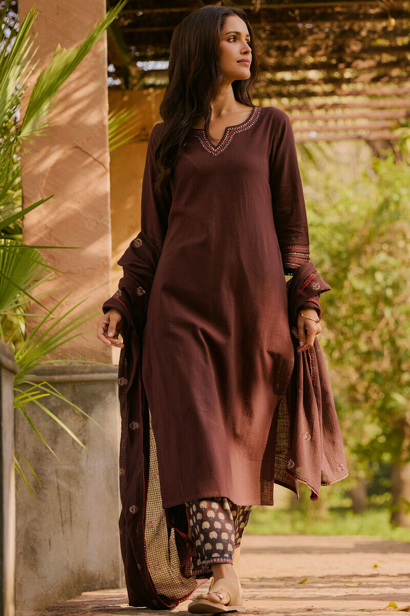 Bagru Hand Block-Printed Cotton Farsi