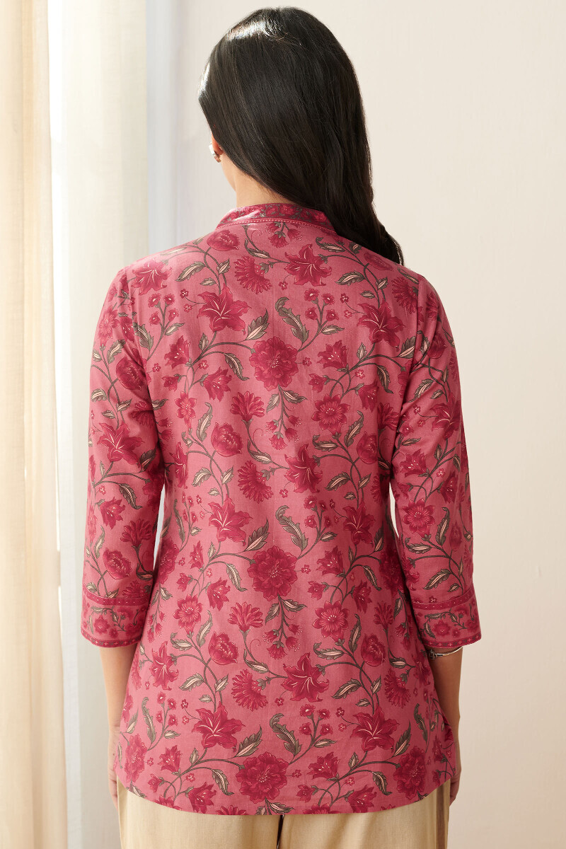 Pink Printed Cotton Top