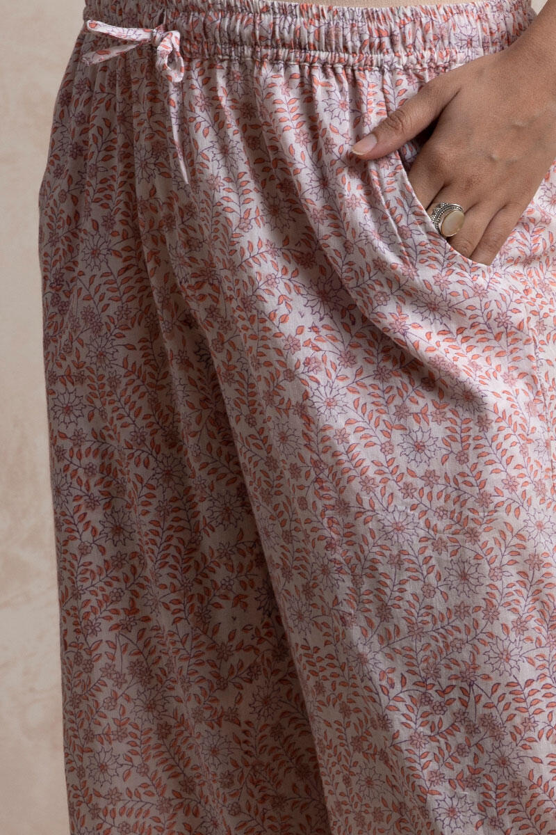 Sanganeri Block Printed Cotton Farsi Pants