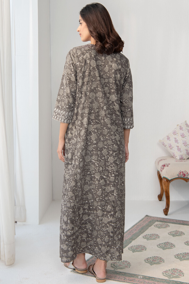 Bagru Hand Block Printed Cotton Kaftan