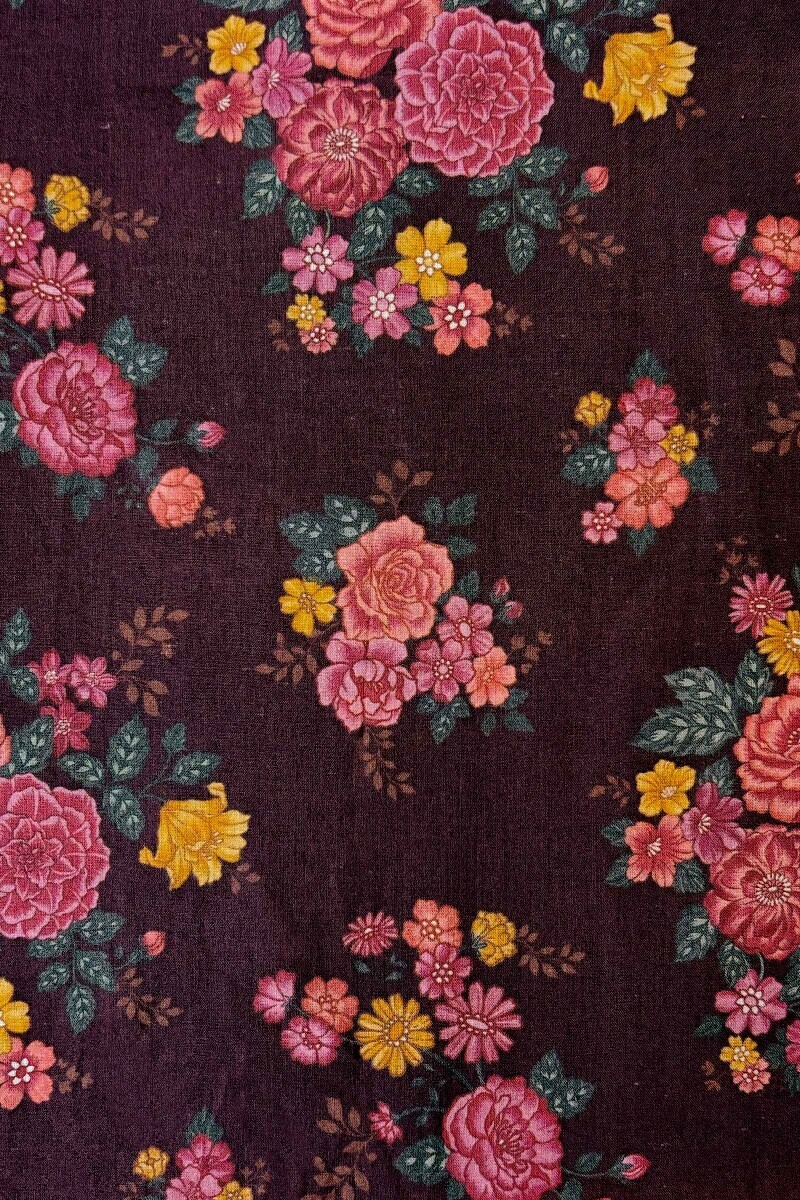 Brown Printed Cotton Kaftan