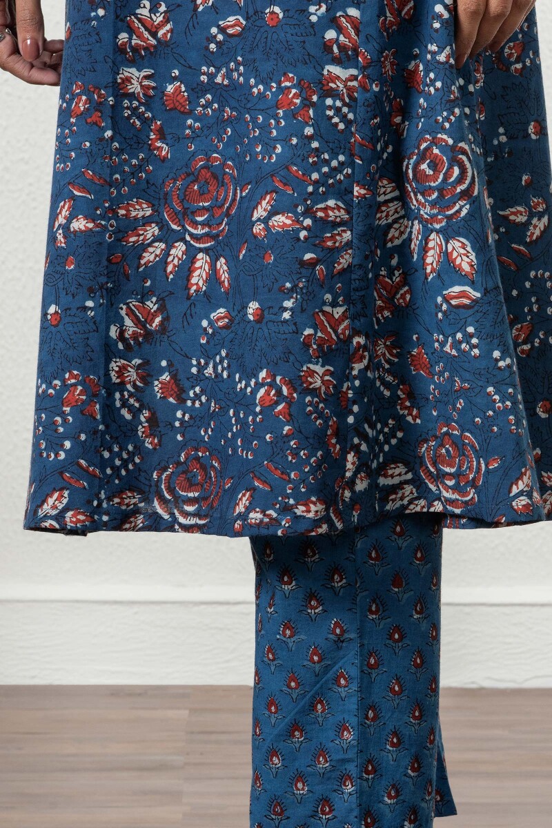 Bagru Block Printed A-Line Cotton Kurta