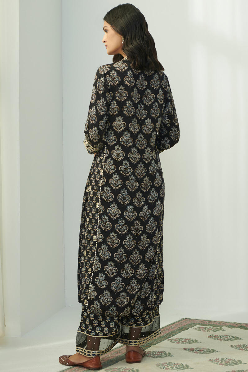 Ajrak Hand Block Printed Straight Modal Kurta