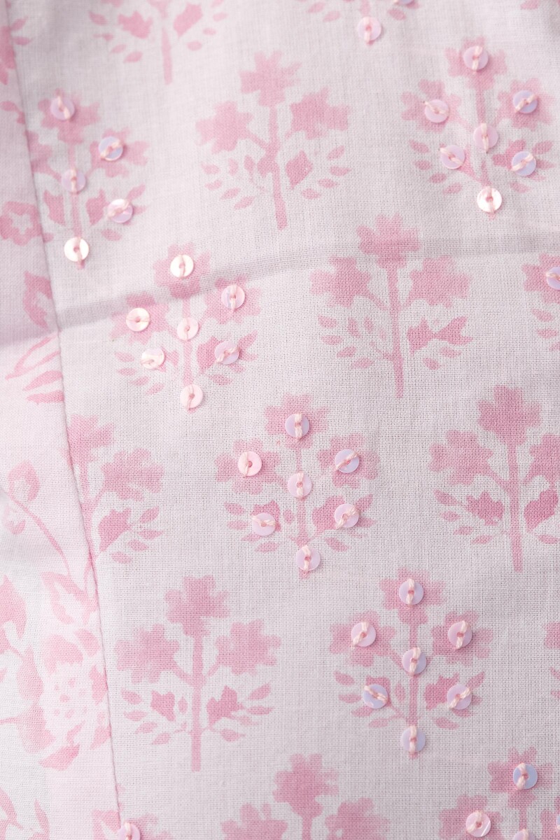 Pink Hand Block Printed Cotton Top