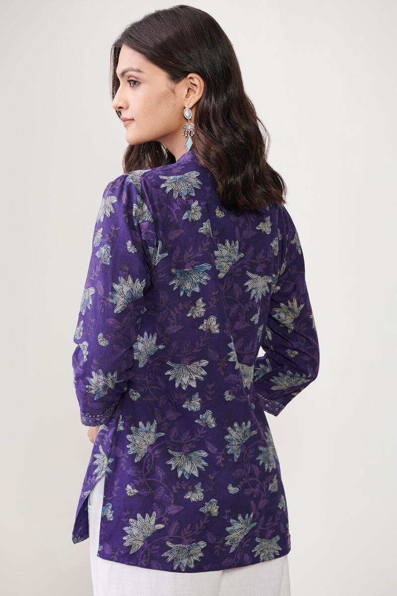 Akola Hand Block Printed Cotton Top