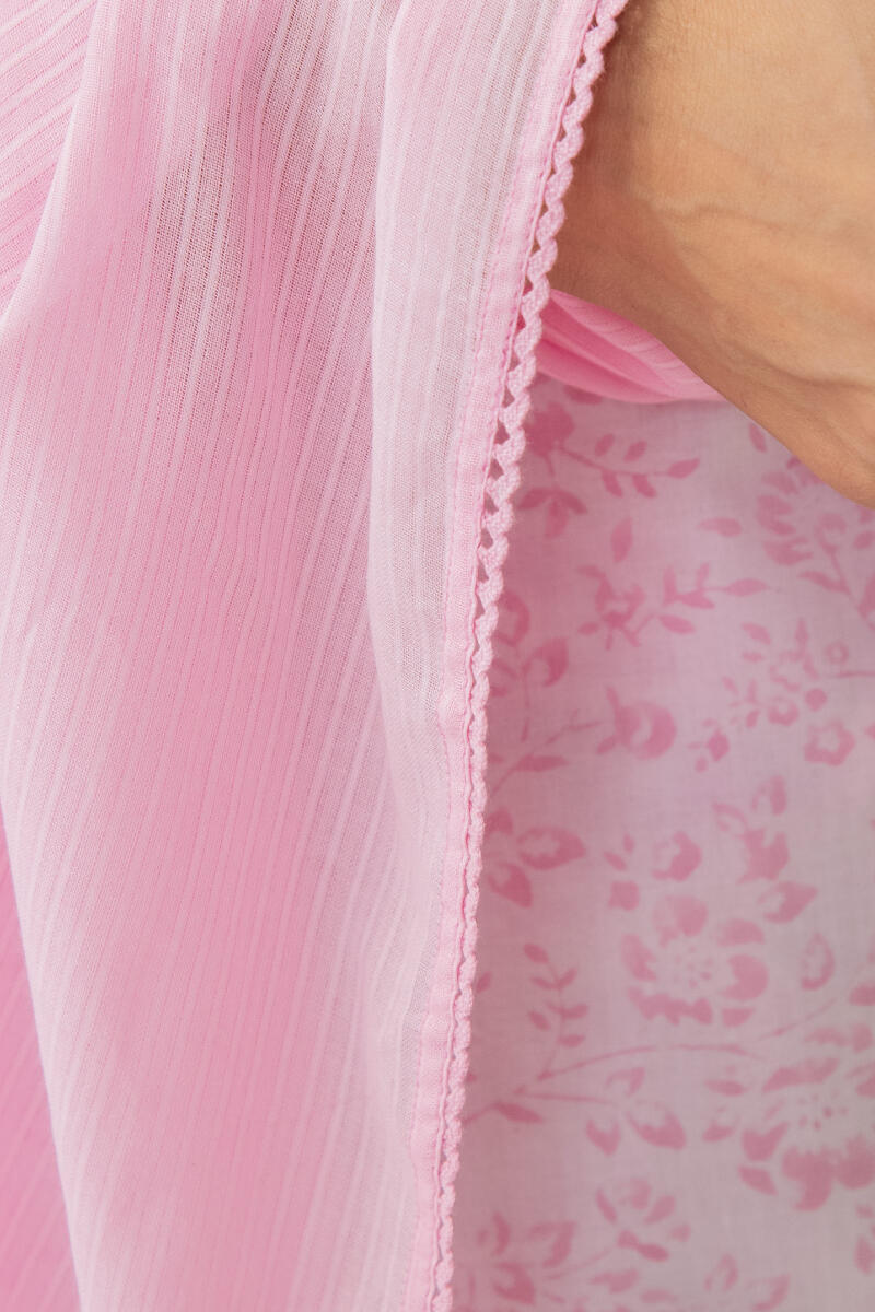 Pink Handcrafted Cotton Dupatta