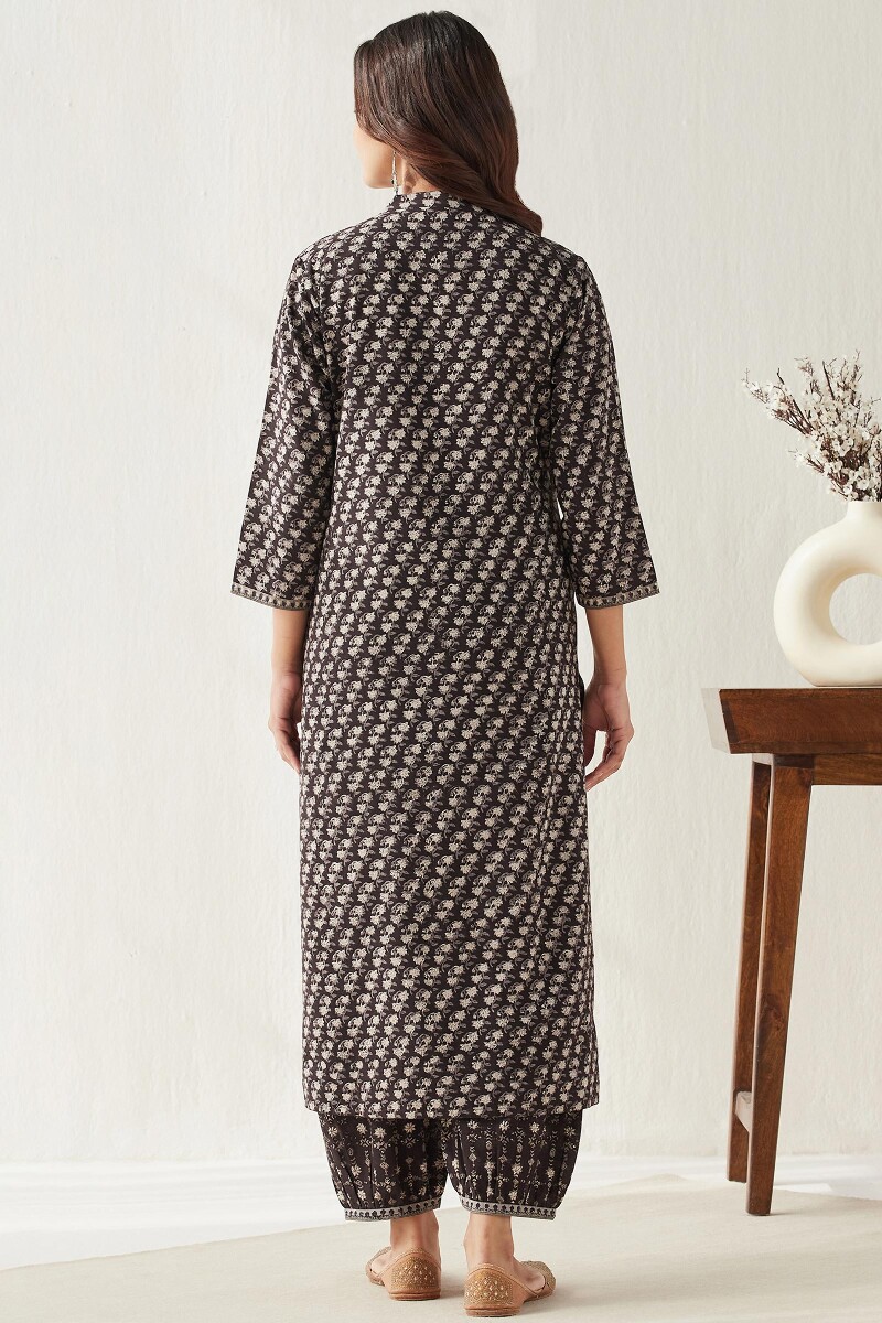 Bagru Hand Block Printed Straight Cotton Kurta