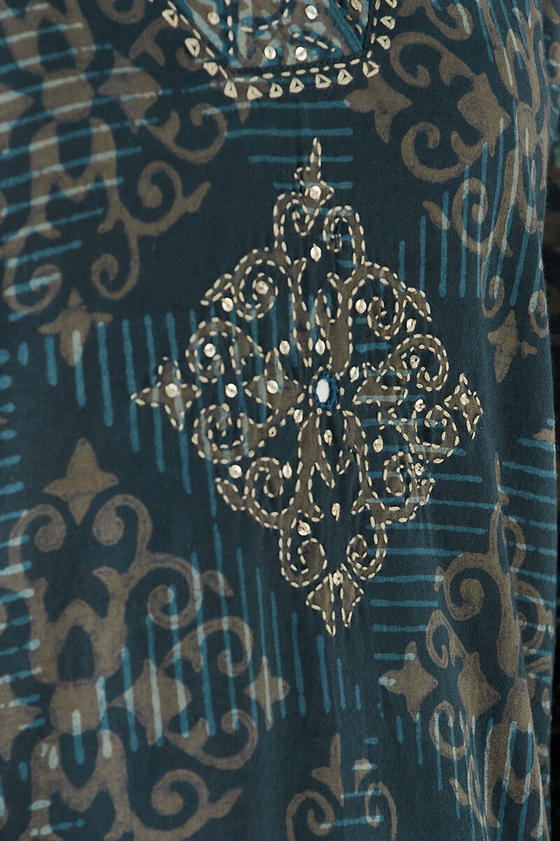 Akola Hand Block Printed Straight Cotton Kurta