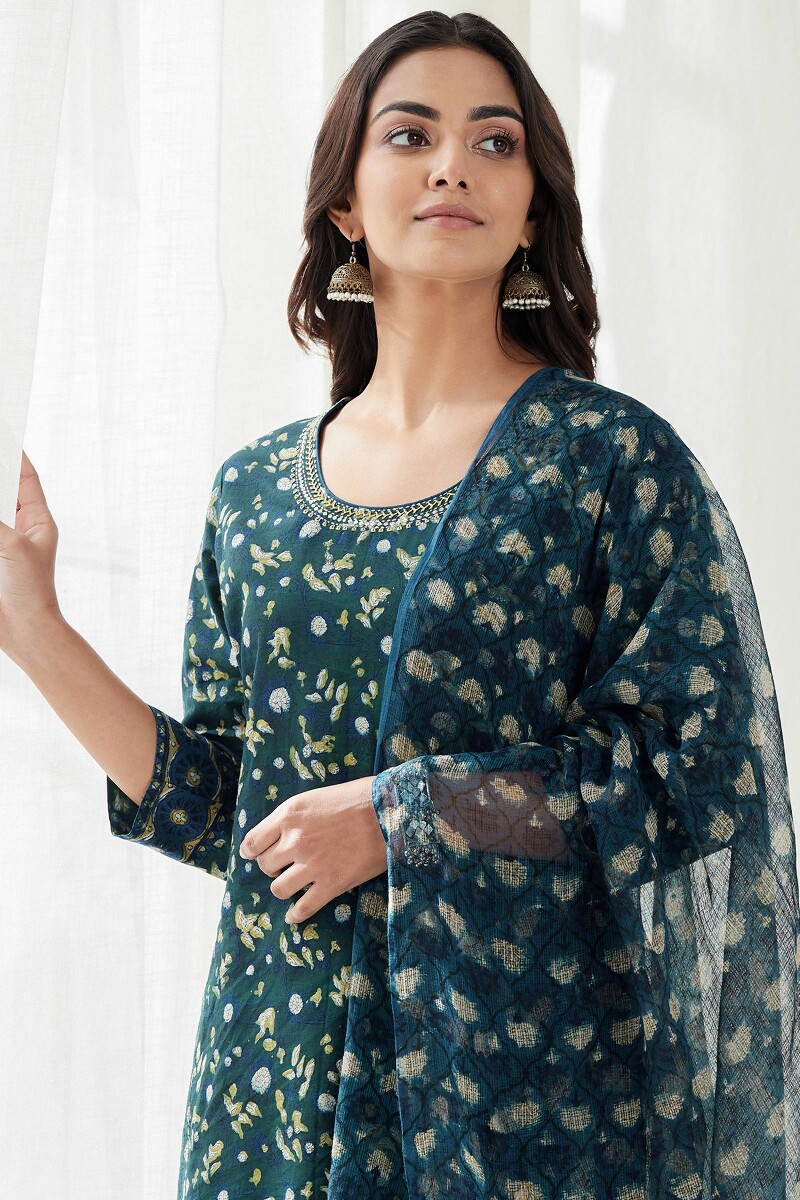 Bagru Hand Block Printed Straight Cotton Kurta