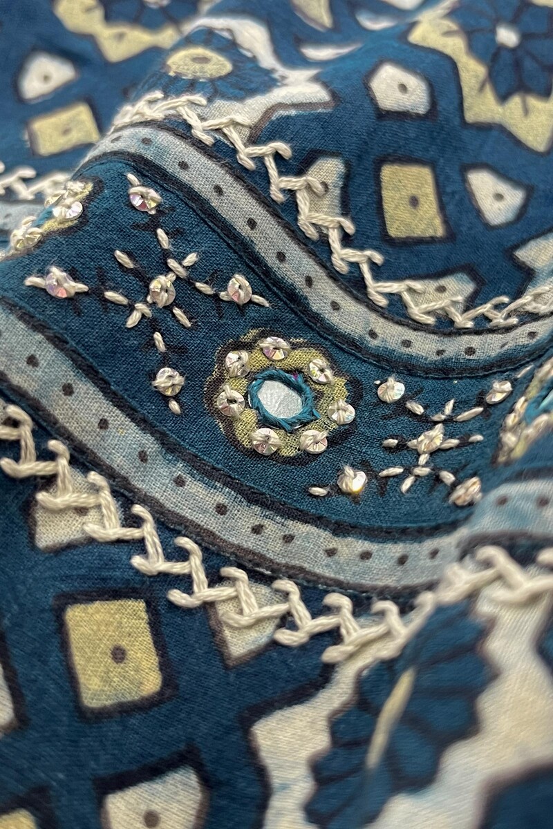 Ajrak Hand Block Printed Straight Cotton Kurta