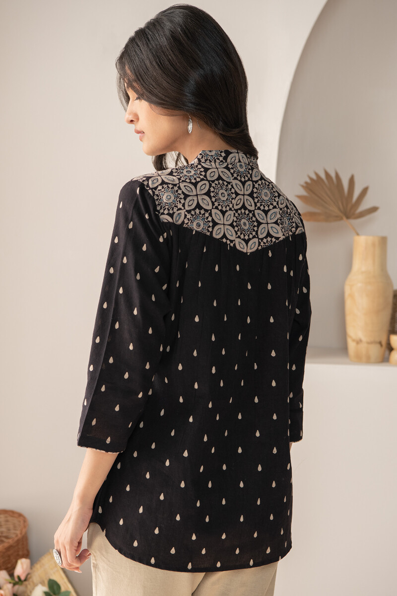 Ajrak Hand Block Printed Cotton Top