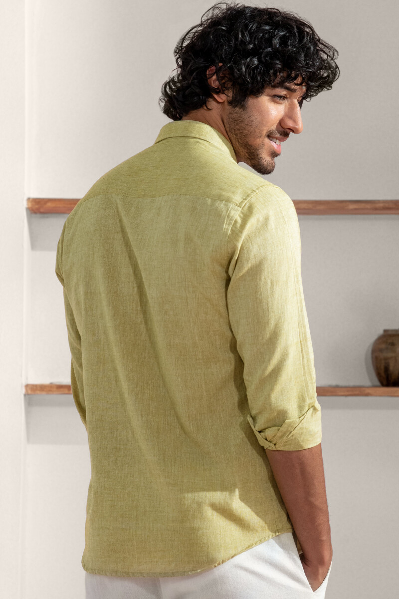 Green Handcrafted Cotton Shirt