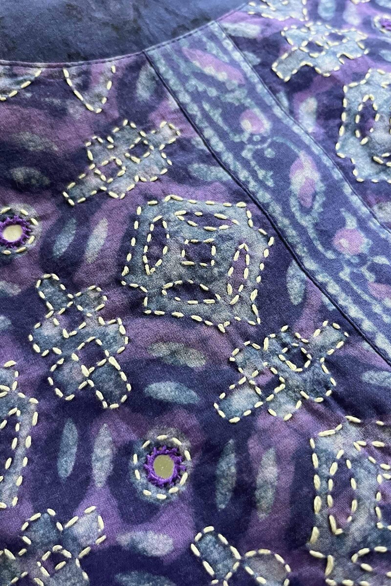 Akola Hand Block-Printed Straight Cotton Kurta