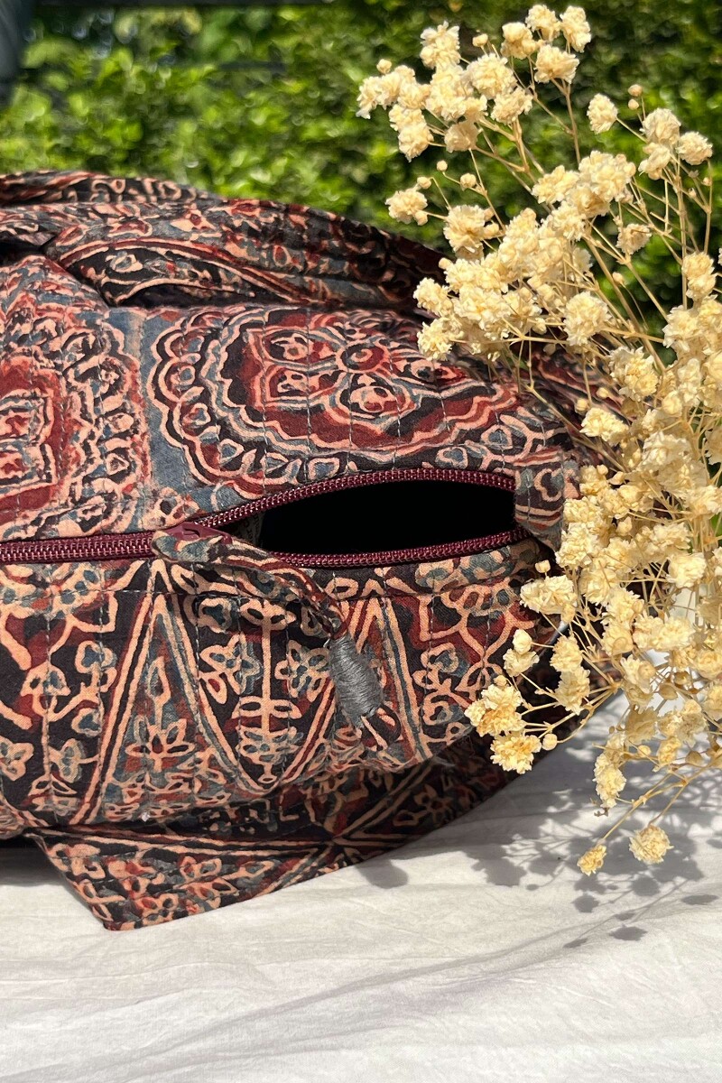 Ajrak Hand Block-Printed Cotton Duffel Bag
