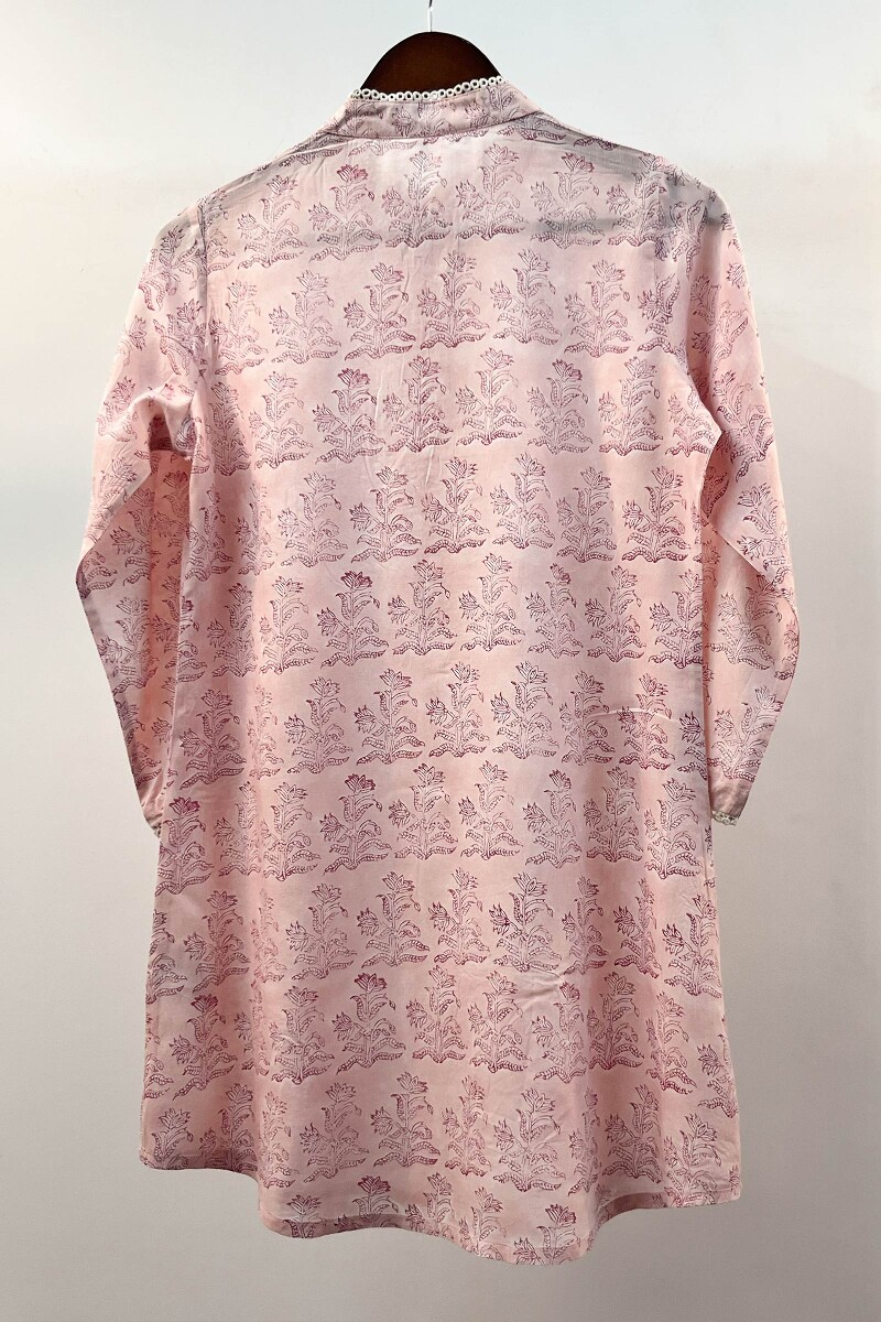 FG Specials: 1 of 1- Pink Hand Block-Printed Cotton Top