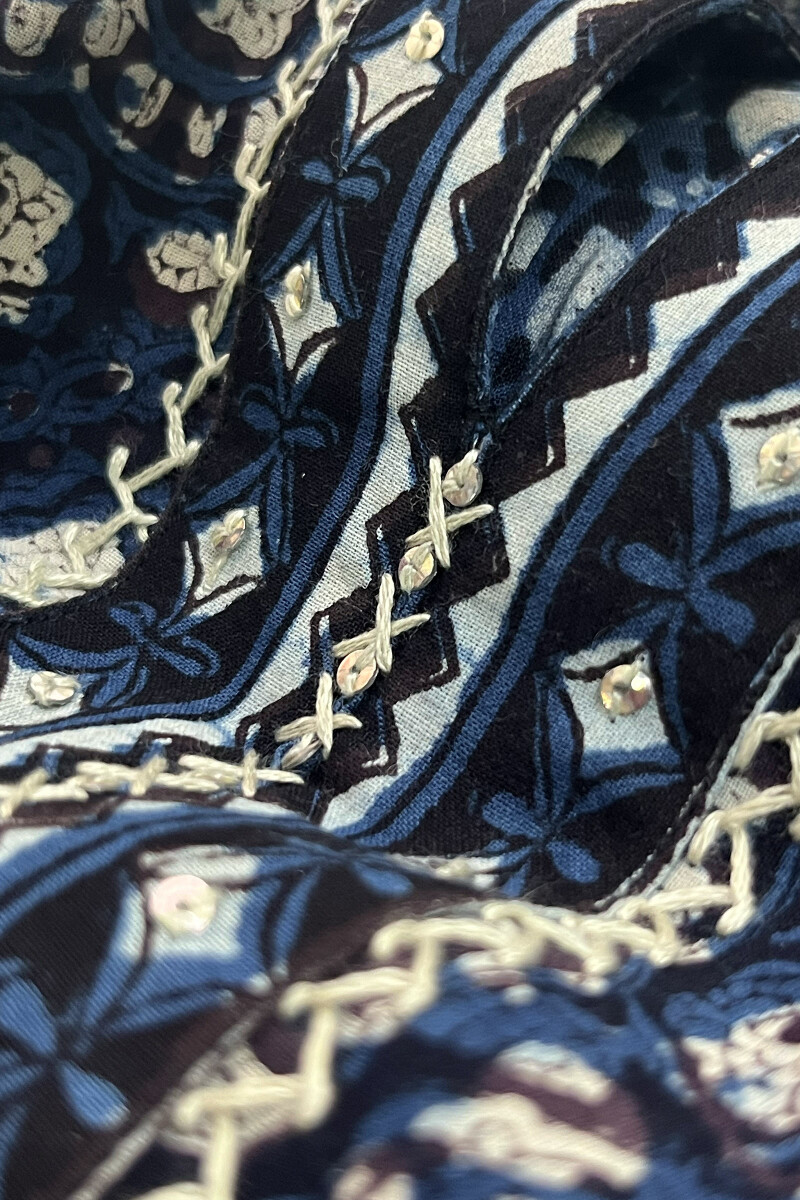 Bagru Hand Block-Printed Cotton Top