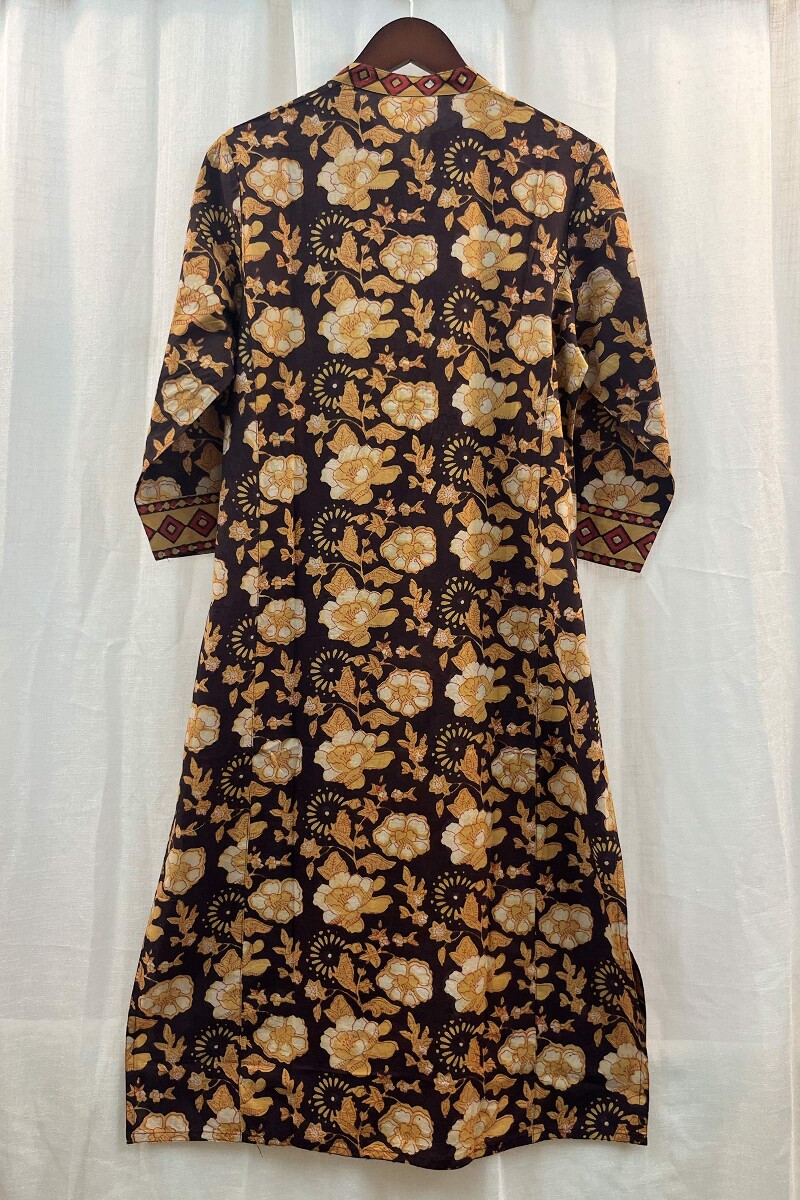 FG Specials: 1 of 1- Brown Hand Block-Printed Cotton Kurta