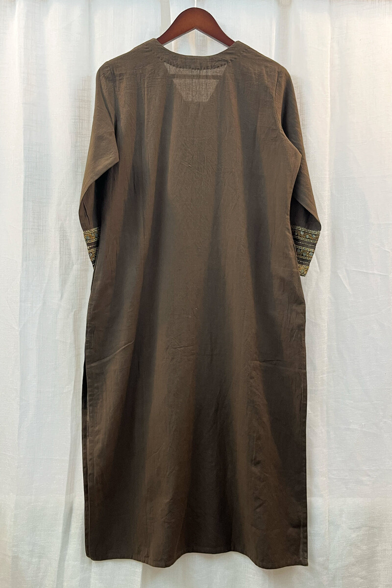 FG Specials: 1 of 1- Brown Handcrafted Handloom Kurta