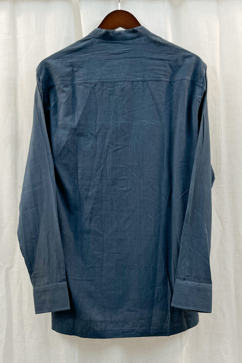 FG Specials: 1 Of 1- Men's Blue Handcrafted Handloom Shirt