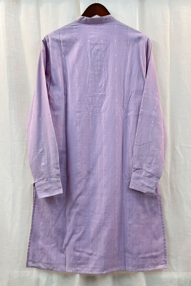 FG Specials: 1 Of 1- Men's Mauve Handloom Kurta